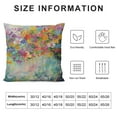 thumbnail image 5 of BANET Rainbow Floral Square Throw Pillow Covers, Watercolor Flowers Decorative Couch Pillowcase with Hidden Zipper, Print Throws Cushion Cover for Bed Sofa 18x18in, 5 of 5