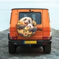 thumbnail image 6 of Goofa Cute Panda Sunflower Pattern Universal Tire Cover for Jeep, SUV, Truck, and Trailer – Waterproof, UV-Resistant,Easy to Install, Fits 14"-17" Tires-17 inch, 6 of 6