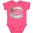 thumbnail image 3 of Inktastic Happy Easter with Cross and Flowers Boys or Girls Baby Bodysuit, 3 of 5