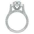 thumbnail image 3 of Wedding Ring Set 14K White Gold Halo Rings for Women 9.10 MM 7.15 Carat (G,SI) (Moissanite Center), 3 of 5