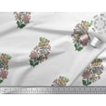 thumbnail image 3 of Soimoi Poly Georgette Fabric Leaves & Floral Block Decor Fabric Printed Yard 42 Inch Wide, 3 of 3