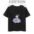 thumbnail image 3 of Camiseta de algodón para niños Kuromi, camiseta informal de verano de manga corta con estampado de anime My Melody Sanrio, regalo kawaii para niños y niñas, 3 of 5