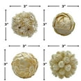 thumbnail image 4 of Bergamo Art Preserved Decorative Conifer and Pinecone Topiary Balls in White, 4 of 4