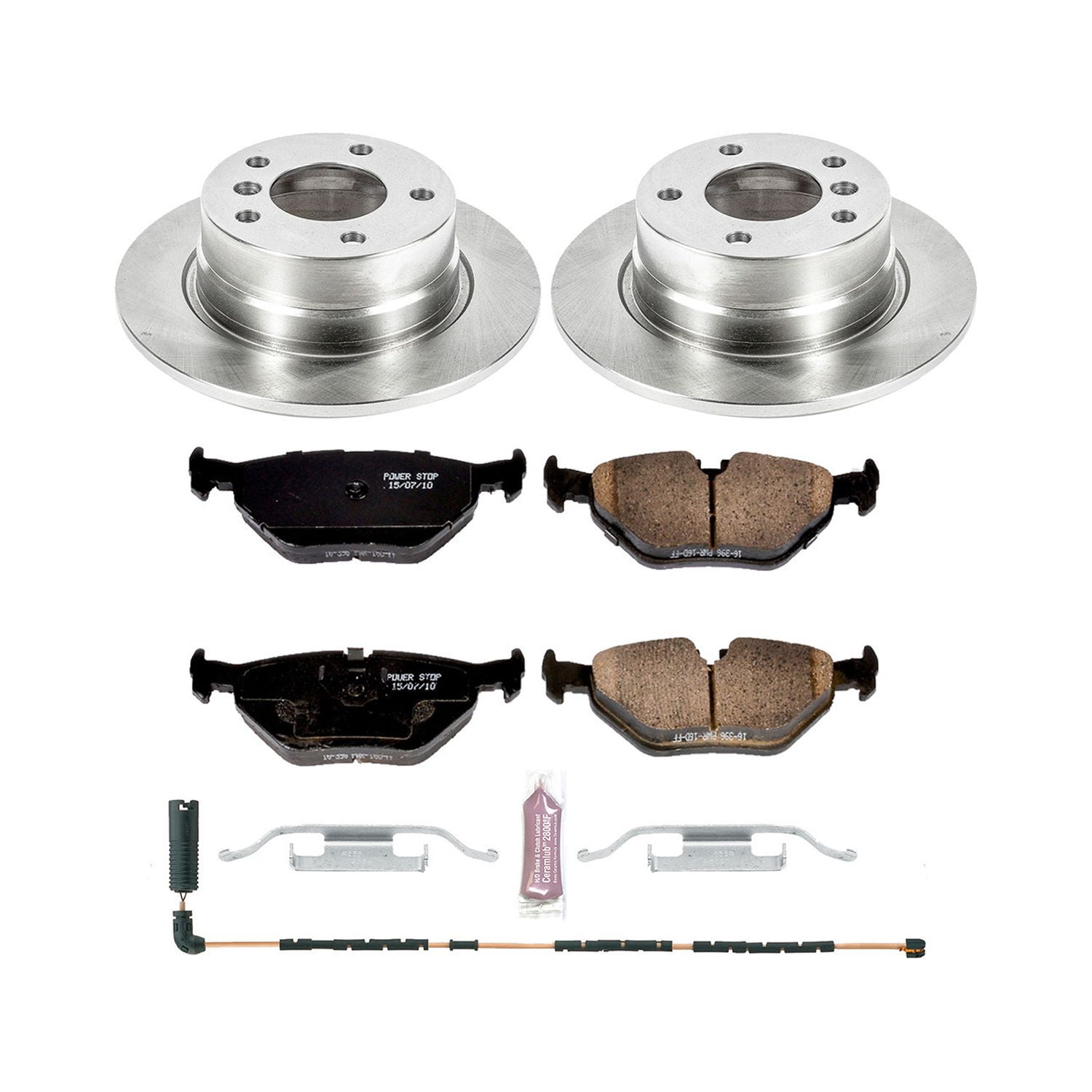 Power Stop Rear Stock Replacement Brake Pad and Rotor Kit KOE5130