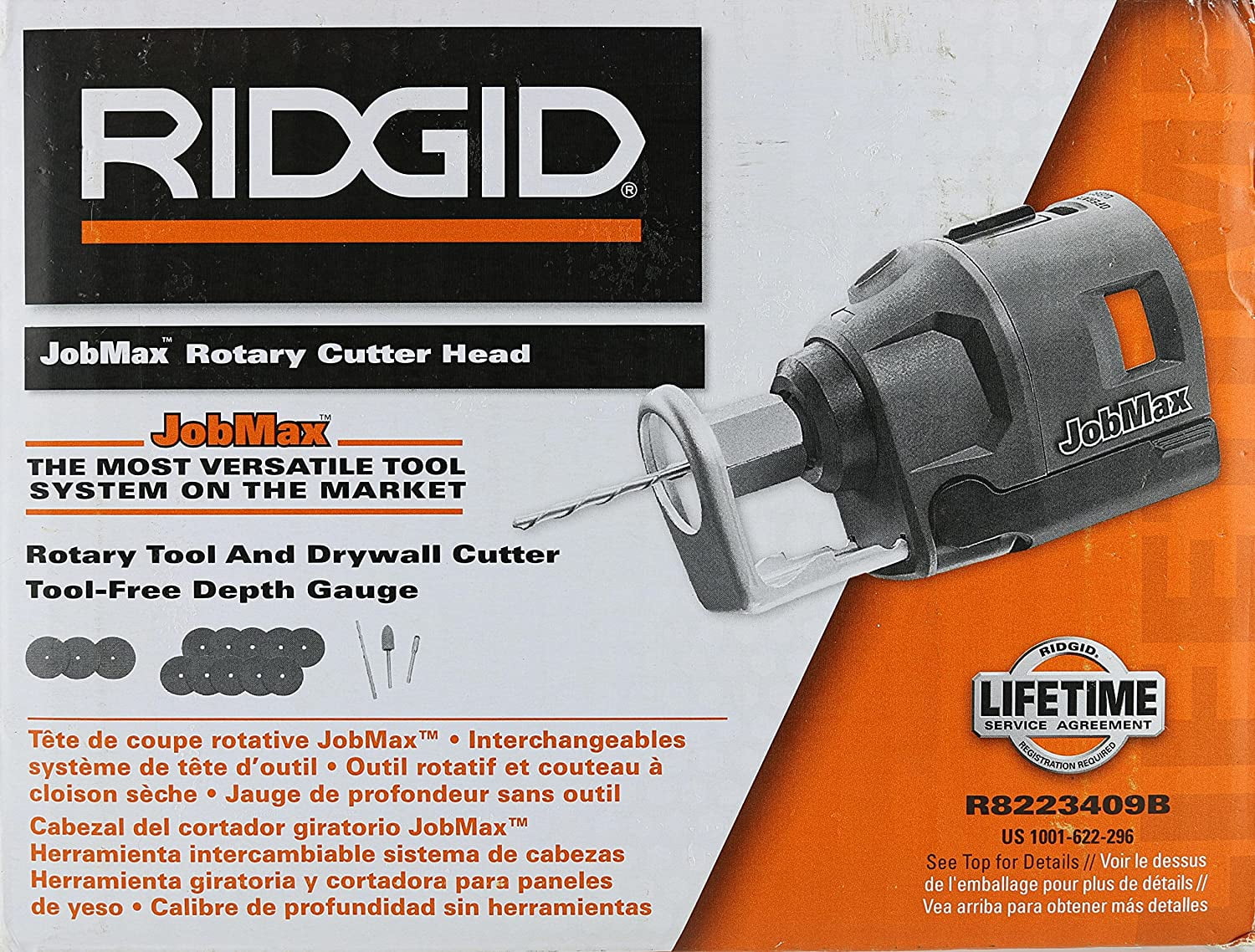 Ridgid R8223409B JobMax Rotary Cutter Head with Included Drywall Cutter Bit  (JobMax Base Not Included, Head Only) By Visit the Ridgid Store -  Walmart.com