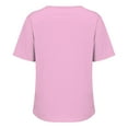 thumbnail image 4 of Juniors T-Shirts Fashion Casual Solid Color Button Short Sleeve Top T Shirt T Shirts for Women, 4 of 6