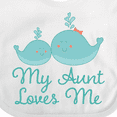 thumbnail image 4 of Inktastic My Aunt Loves Me Whale Boys or Girls Baby Bib, 4 of 4