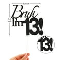 thumbnail image 2 of Cake Topper Varpotle Brush I'm 13 Black Glitter 13er Birthday, 2 of 6
