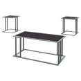 thumbnail image 1 of Ensemble de Table en Métal Argent Cappuccino - 3Pcs Set, 1 of 1