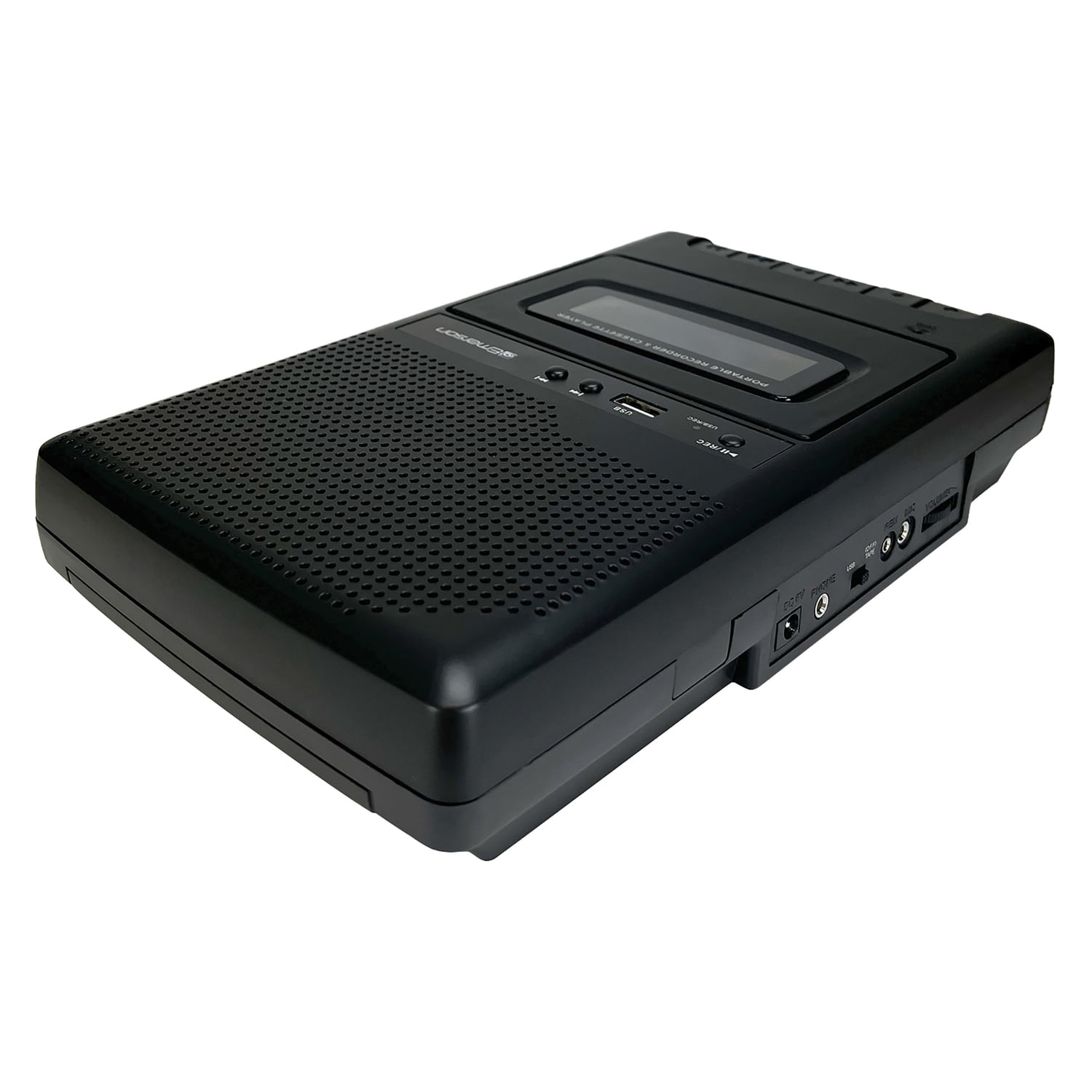 Emerson Portable Cassette Player and Recorder, Black