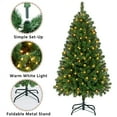 thumbnail image 3 of Alden Design Clear Prelit Incandescent Green Hinged Spruce Artificial Christmas Tree, 4.5', 3 of 8
