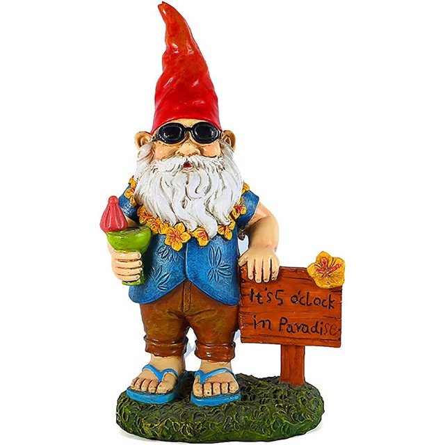 Gnomos de jardín: estatuas de jardín de gnomos de cuento de hadas, decoraciones de jardín de gnomos, estatua de jardín al aire libre, decoraciones al aire libre, patio o césped, decoración interior divertida, adornos de jardín de hadas ER