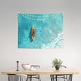 thumbnail image 2 of Kdxio Tranquil Ocean Canoe Journey Wall Hanging Tapestries Banner For Bedroom College Dorm Home Living Room Party Decor 29X37 In, 2 of 8