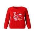 thumbnail image 3 of PENGXIANG Femmes Chemises Casual Col Rond Manches Longues Pull Tops Mode Amour Coeur Graphique Sweatshirt, 3 of 5