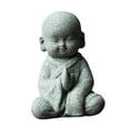 thumbnail image 4 of Bandeja de té china Escultura Decoraciones Estatuilla de monje Estatua de Buda Adornos Sentado Miniatura para mesa Coche Escritorio Oficina , derecho derecho Fernando Monje Estatua de Buda, 4 of 8