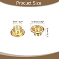 thumbnail image 2 of Uxcell 50Set Grommets Eyelets 6mm 1/4 Inch Brass Eyelets Kit with Washers for Fabric Curtain Tarps Leather Belt Shoes Bag DIY, Gold, 2 of 7