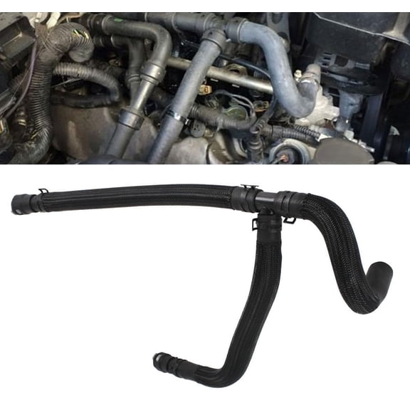 Heater Hose Assembly Compatible with Ford Expedition 2007-2010 Compatible with Lincoln Navigator 2007-2010 Replaces 8L1Z18472A 8L1Z-18472-A KH-509 HVAC Heater Water Pipe Rubber Black