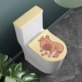 thumbnail image 2 of ZIATUBLE Capybara Toilet Tank Protector Cover Oval Toilet Lid and Tank Cover Sets for Bathroom Set of 2 Toilet Tank Lid Covers with Elastic Edges Toilet Lid Tank Lid Dust Cover, 2 of 7