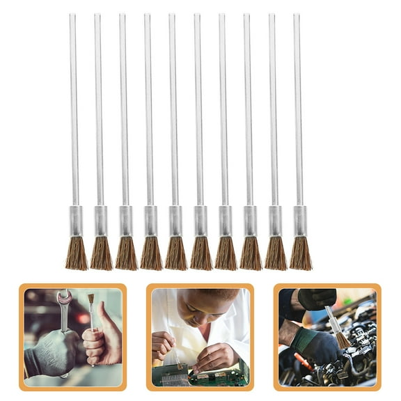 KAKOWELY Drill Brush Attachment Wire Brushes Stainless Steel Cleaning Automobile Rust Removal 10Pcs