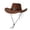 Brown, variant on Bxsruta Unisex Men Women Vintage Western Style Cowboy Hat Breathable Adjustable Rope Sun Hat for Summer Outdoor