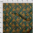 thumbnail image 2 of oneOone Organic Cotton Poplin Twill Fabric Leaves|Floral & Paisley Block Print Sewing Fabric BTY 42 Inch Wide, 2 of 4