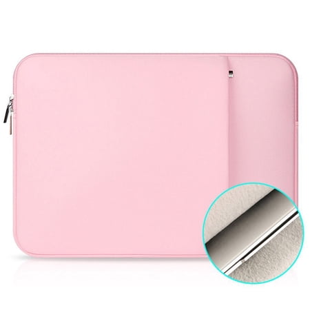 Dual Zipper Universal Waterproof Pouch Laptop Case Bag Sleeve Notebook Cover PINK 13.3 INCH