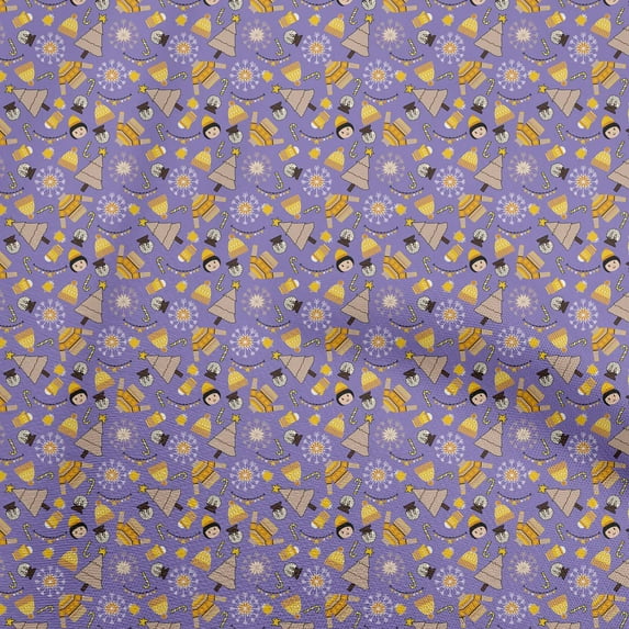 oneOone Viscose Jersey Violet Fabric Christmas Quilting Supplies Print Sewing Fabric By The Yard 60 Inch Wide