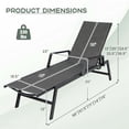 thumbnail image 3 of Costway 2 PCS Outdoor Rattan Chaise Lounge with Armrests & 5-Position Backrest for Backyard, 3 of 9