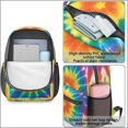 thumbnail image 4 of Red and Yellow Tie Dye Pattern 17" School Backpacks for Teens,Waterproof Oxford Fabric,S-Shape Padded Straps for School,Travel,Hiking,Camping, 4 of 6