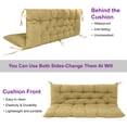 thumbnail image 5 of YLLN Porch Swing Cushions With Backrest, 4" Thicken Waterproof Outdoor Bench Cushion, Patio Swing Cushion Replacement, For Outdoor Indoor Garden Furniture, Only Cushion（40" x 47",Off-White）, 5 of 9