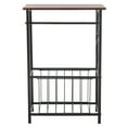 thumbnail image 2 of Tcbosik Floor Standing Side Table, Modern Accent Table with Paper Holder Stand and Magazine Rack, End Table with Metal Frame for Small Space, Living Room, Coffee Color, 2 of 9