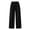 Black, variant on Black Denim Pants for Girls, Wide Leg Elastic Waist Pull On Jeans,Size 11-12 T