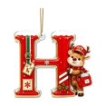 thumbnail image 2 of JeashCHAT Initial Letter Christmas Ornaments, Red Personalized Christmas Initial Ornaments Cute Reindeer Pendant Christmas Tree Hanging Decorations Xmas Gifts, 2 of 5
