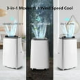thumbnail image 6 of 14000Btu Portable Air Conditioner With Remote Control for Rooms,3 In 1 Portable Ac Unit, Quiet Cooling Up to 700 Sq Ft, Dehumidifier & Fan Modes, 24-Hr Timer, Includes Window Kit, White, 6 of 8