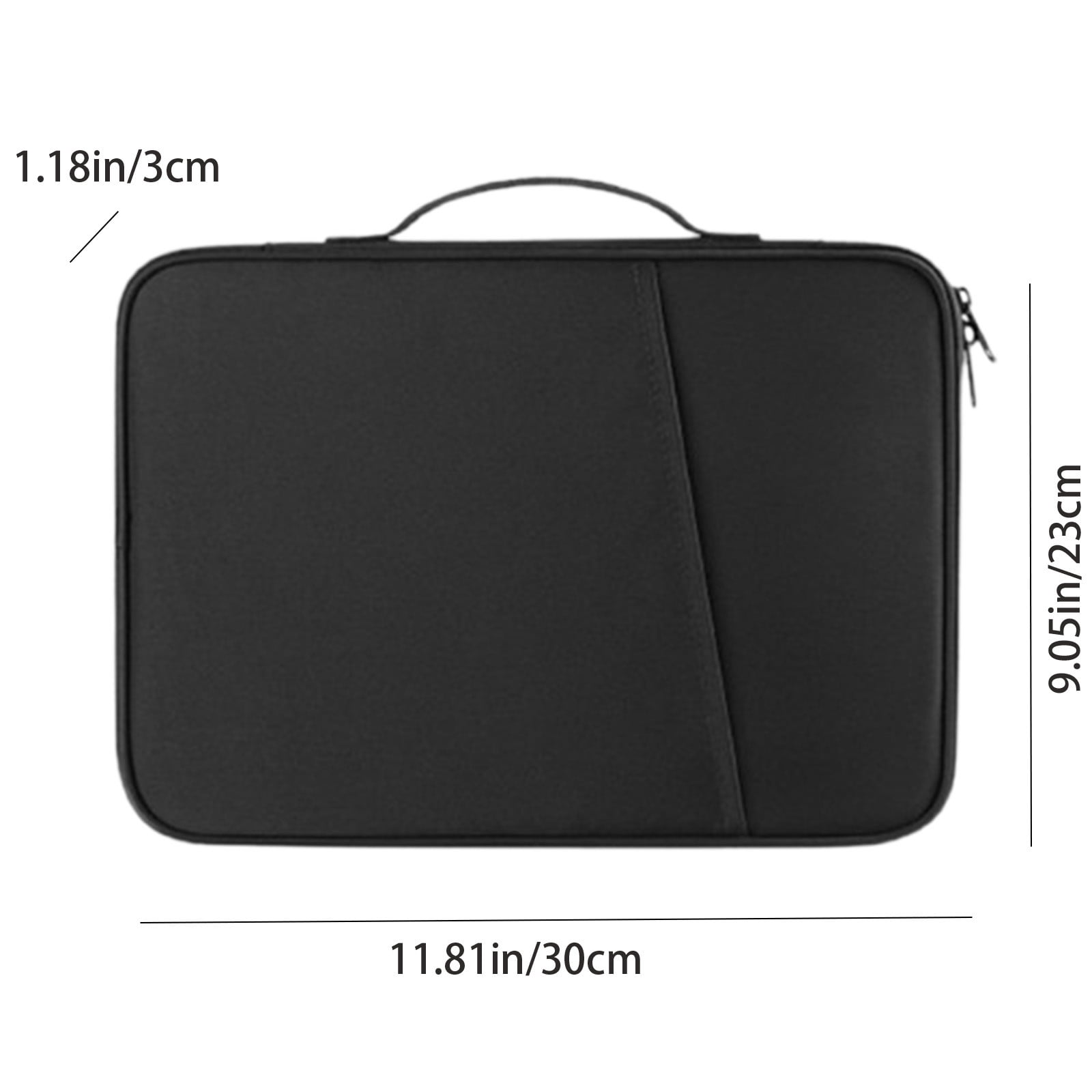 Hiroekza Universal Tablet Sleeve Case for 10.1 Inch Android Tablets - Lightweight Polyester Laptop Bag with Large Capacity for Notebooks & Accessories - Multi-Function Handbag or Backpack Black
