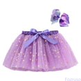 thumbnail image 2 of Fozruso Girls Tutu Skirt Kids Girls Ballet Skirts Party Tulle Dance Skirt Hairband Set(Purple), 2 of 6