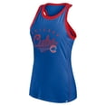 thumbnail image 2 of Women's Fanatics Royal Chicago Cubs Tailsweep Fashion Racerback Rhinestone Tank Top, 2 of 3