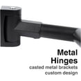 thumbnail image 4 of Double Curved Shower Rod, Metal Construction, Adjustable Between 44 to 70 Inches, Aluminum Rods and Zinc Mounting Hardware, Quality Modern Bathware, Black Finish, 4 of 4