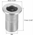 thumbnail image 2 of Vallaes Écrou Rivet M4 Tête Plate Acier Inoxydable 304 5 Pcs, 2 of 2