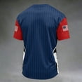 thumbnail image 3 of Men's USA Soccer Jersey 2026 Country Team Crew Neck Short Sleeve Soccer Shirt Fan International Football Tee Retro Streetwear Top Blue L, 3 of 3