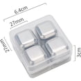 thumbnail image 2 of Steel Ice Cube 304 Mold Stainless Steel Ice Cube Metal Ice Grain Ice Clip Recyclable Ice Cube Ice Tartar Ice cream mold (Size : 4), 2 of 5