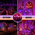 thumbnail image 3 of Luces de Halloween naranja y morado, luces LED de Halloween de bajo voltaje, 8 modos, n de luces para jard¨ªn, patio, interior, fiestas (naranja morado), 3 of 5