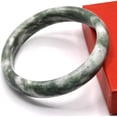 thumbnail image 2 of Green Natural Stone Jade Bangle Bracelets - Stone Jewelry for Women & Men - Gift Packaging Box Included | Good Luck Bracelet| Gift for Her, 2 of 6