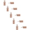 thumbnail image 4 of 30pcs 3.5mm Rose Gold Crimps Ends for Jewelry Making Crimp Ends Fold Over Cord Ends Jewelry Finding Kit, 4 of 8