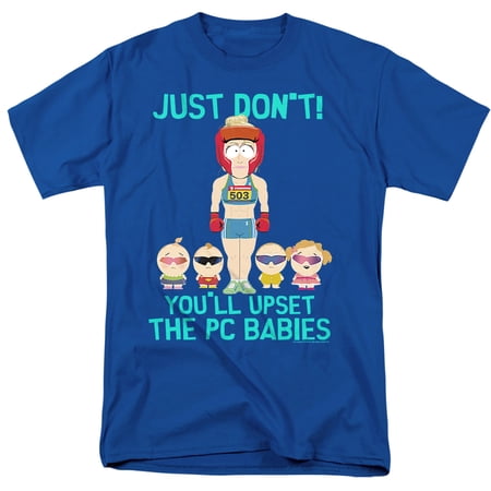 South Park PC Babies Unisex Adult T-Shirt, Royal, Medium