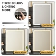 thumbnail image 3 of TOMNK Black Vanity Desk with Mirror, LED Lights, Storage Shelves, Drawers & Chair, 3 of 9