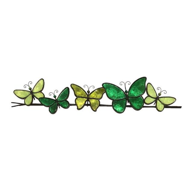 Eangee Home Design m2020 g Papillons sur Fil Décoration Murale, Vert