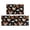 Rooster and Sun Black Pattern, variant on Rooster and Text Brown Pattern Anti Fatigue Kitchen Rugs Set Of 2, Non Slip Washable Decorative Floor Mats for Kitchen Sink Laundry, 17"x30" and 17"x47"