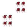 thumbnail image 1 of Guardurnaity de flores artificiales - Elegante para boda Look Amplia aplicación ABS Flores artificiales Novia Romántica Type6 NO6, 1 of 6