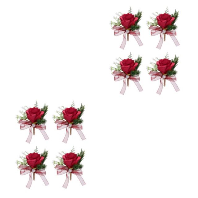 Guardurnaity de flores artificiales - Elegante para boda Look Amplia aplicación ABS Flores artificiales Novia Romántica Type6 NO6